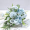 Nordic Rose Simulation Blume 7 Zinken bunte Hortensien mit Blumen