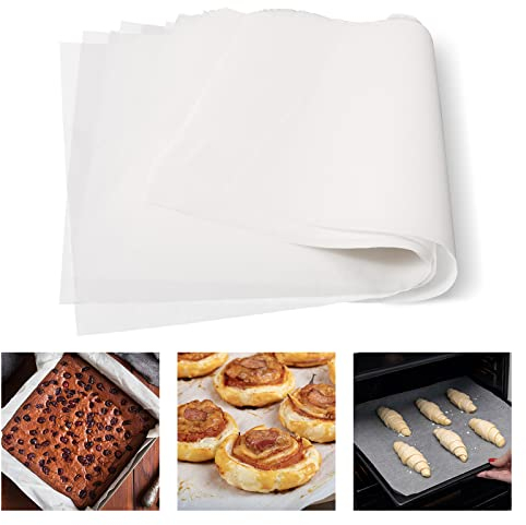 HaWare,Papel pergamino grande para hornear, 50x35 cm, papel de hornear apto para bandeja de horno para pan/carne/galletas