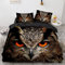YURKO Bettwaren & Bettwäsche Eule Polyester Baumwolle 155X220 Bettwäsche Set Kein Bügeln Mit 2 Kissenbezügen 80X80Cm 155X220 cm