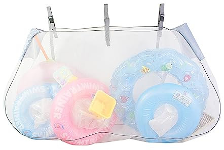 VALINK Bolsa de almacenamiento para piscina, almacenamiento de juguetes para piscina, bolsa de red colgante grande, accesorios de piscina