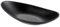 >Piatto ovale nero in melamina 31x16x4 cm Leone