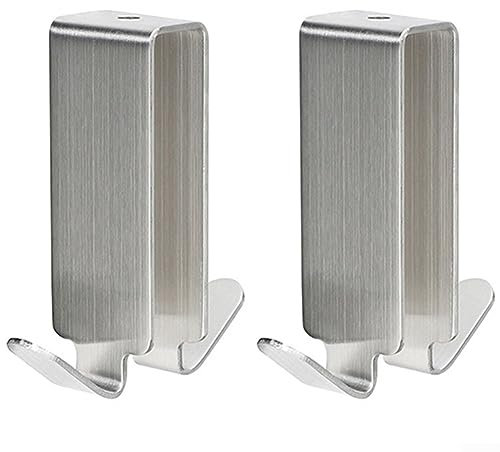 2 Pack Shower Double Door Hooks, Double Shower Screen Hook for Glass Shower Door, Towel Hooks 7 * 2.6cm
