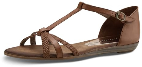 Tamaris Damen Sandaletten, Frauen Sandalen,TOUCHit-Fußbett,Amazon,Leder,Weiss,Rose,Touch-it,beige,Lack,rot,rosa,atmungs-aktiv,nut,NUT,42 EU