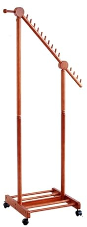 Garderobenständer Freistehender Garderobenständer, Multifunktions-Garderobenständer aus Gummiholz für Zuhause, Schalständer mit schrägem Stab Kleiderständer (Color : C, Size : 45 * 45 * 155CM)