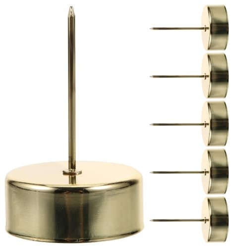 Luxshiny 6pcs Candle Holders with Spike for Christmas Tree Decor Candle Cups for Holiday Party Favors Convenient and Versatile for Tabletop Decoration