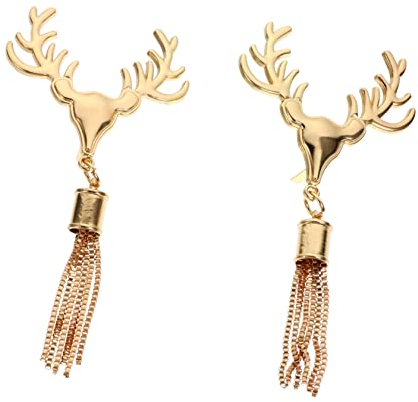 STOBOK 2St Tasche mit dekorativer Schnalle Handgemachte tasche zubehör Beutel, der deer schnalle Deer purse sperre Rentier tasche charme handtasche Taschen schmücken Rehkopf Aluminium