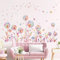 decalmile Wandtattoo Pusteblume Blumen Bunt Wandaufkleber Löwenzahn Pflanzen Blüten Schmetterling Wandsticker Wohnzimmer Babyzimmer Kinderzimmer Wanddeko