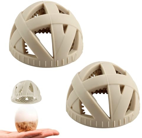 FINELYCR 2 Stück Frischer Eierbürstenreiniger, 5 cm Silikon-Eierbürste, Halbkugelförmige Silikon Ei Waschmaschinen, Egg Rotary Wash Cleaning Brush, Egg Brush für Reinigen Frischer Eier