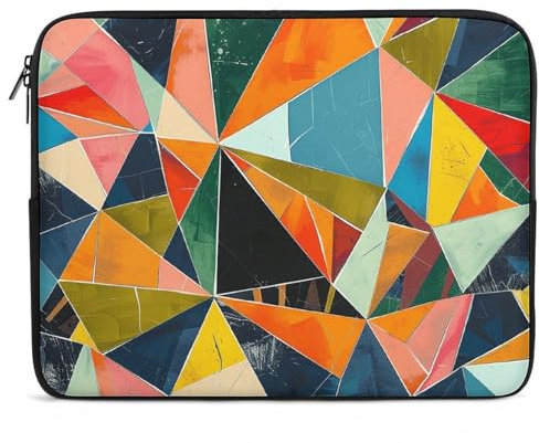 Housse pour ordinateur portable de 10 pouces - Style collage couleur - Antichoc - Housse de transport fine pour ordinateur portable