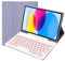 HLTOOP Étui avec Clavier pour iPad 9,7 Pouces 6E Gén (2018), 5E Gén (2017), Air 2/Air, iPad Pro 9.7 - AZERTY Français, Rétroéclairage 7 Couleurs, Clavier sans Fil Détachable Magnétique,Violet