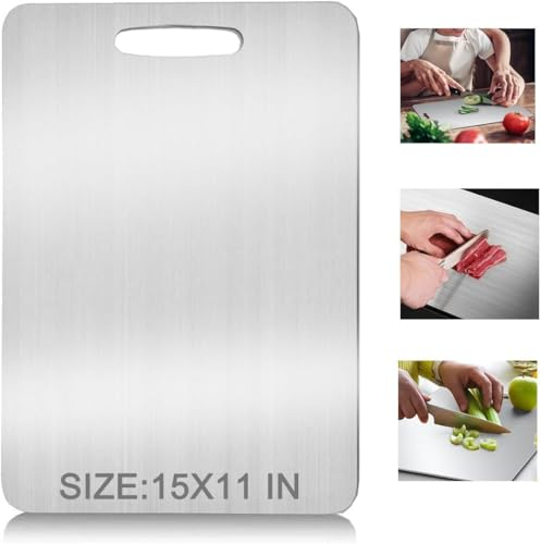 Maikaibuzi Tagliere in titanio – 100% puro titanio double face per uso alimentare dal Giappone