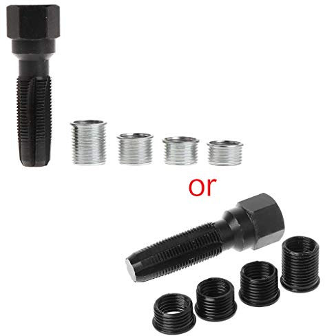 Happyaer 14 mm für Zündkerzen-Umgewinde, Reparatur-Gewindebohrer, Reibahlen-Einsätze, Set Profe