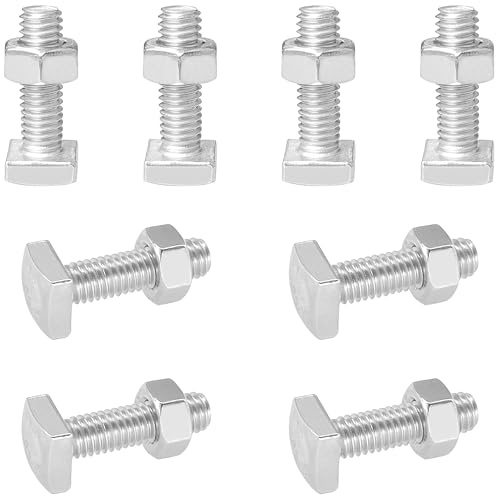 8 viti a testa quadrata in acciaio inox (M6 x 20 mm)