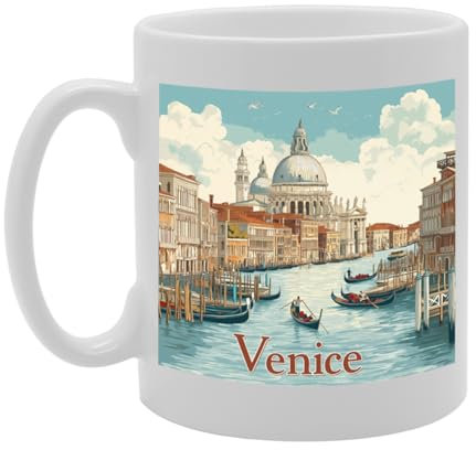 Coralgraph Inc 11oz Dishwasher-Safe Ceramic Mug Featuring Popular Cities & Capitals from Europe and Around The World (Venice)