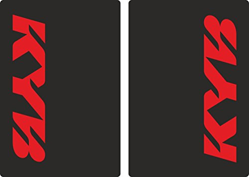 Set di adesivi grafici per forcella superiore, compatibili con sospensioni KYB, adatti a tutte le moto da cross, in vinile adesivo rosso lucido