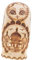 HAWILLOSCH 5-layer Pyrography Relief Russian Nesting Dolls Wooden Toys Kit Handmade Matryoshka Dolls for Toddlers Stacking Dolls for Christmas