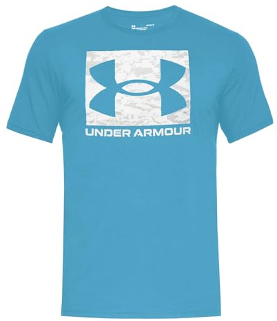 Under Armour Herren T-Shirt Crew-Neck ABC Camo Boxed Logo Shirt, Farbe:Hellblau, Größe:2XL, Artikel:-452 camo Ether Blue