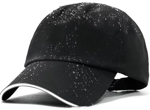 Oneroomone Unisexe Impermeable Casquette Tout Temps, Casquette De Baseball Sport Avec Bandes Réfléchissantes, Chapeau Ete Baseball Ajustable Casquette De Baseball Femme Soleil Respirant Anti UV Cadeau