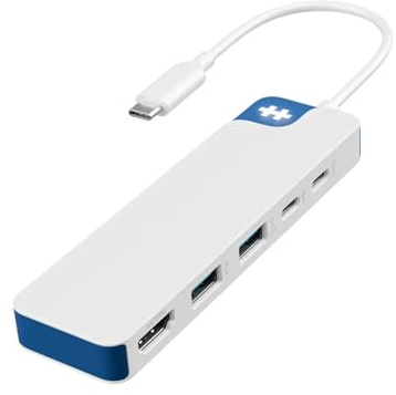 HyperDrive Flex 5-Port USB C Hub Multiport Adapter for Crisp Visuals, Fast Transfers, Charging — HDMI 4K30Hz, 100W Power Delivery, 5Gbps, 2X USB-A — Windows, Chrome, Mac (Blue)