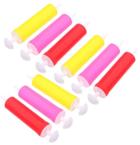 FONDOTIN 10pcs Portable Manual Air Pumps for Balloons Versatile Handheld Inflators Suitable for Foil Balloons Yoga Exercise Balls Party Wedding Fitness Use
