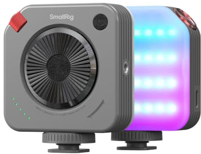 SMALLRIG P108 Neo Mini RGBWW Video Light, Portable Camera Light for Photography, Cold Shoe Light, CRI95+, 2500K-6500K, 1500mAh Battery, Fill Light Accessories for Content Creator, Nebula Gray - 5821