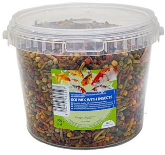 UGF – Mélange KOI avec insectes, 800 g dans un seau de 3 litres, nourriture KOI riche en protéines et nourriture pour carpes pour une croissance saine et une couleur - Nourriture pour poissons, bassin