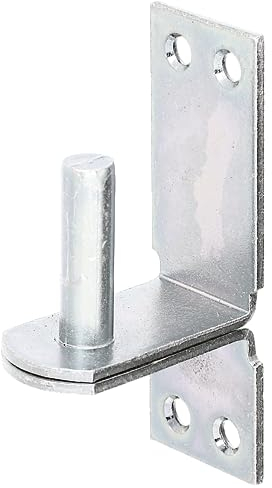 GAH-Alberts 311353 bracket on plate | in designs with DI or DII hooks | yellow galvanised | Backset diameter 10 mm | Plate 90 x 30 mm