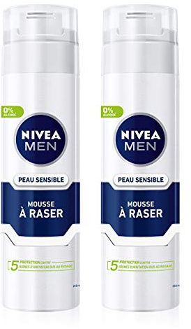 Nivea Men Espuma de afeitar piel sensible 200 ML – Lot de2