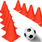 Novelty Place Mehrzweck-Trainingskegel (12er-Set), weicher und langlebiger Verkehrskegel für Sicherheit, Beweglichkeit, Fußball, Fußball und andere Aktivitäten - Neonrot 7 Zoll