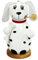 Dekohelden24 Trendige Moderne Holz-Räucherfigur Hund, in Weiss, ca. 13 cm
