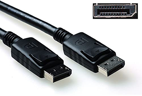 ACT DisplayPort Kabel 2m, 4K@60Hz, DP Kabel auf DP 1.2 Stecker mit Pin 20 DP_PWR, für Konverter - AK3980