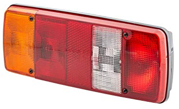 HELLA Rückleuchte - Glühlampe - 12V / 24V - Einbau/geschraubt - ADR/GGVS/nicht SAE/ECE - Lichtscheibenfarbe: mehrfarbig/rot/gelb/weiß - Stecker: Schraubkontakt - links - Menge: 1 - 2SK 003 567-651