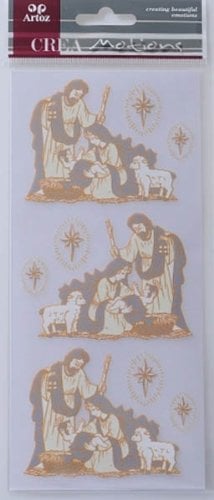 Artoz CREA motions Rub ons, Weihnachtskrippe, 95 x 220 mm