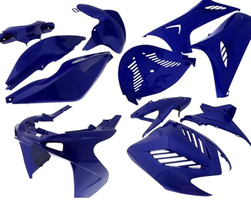 Verkleidung special rossi aerox blau DMP 11-teilig | Special Rossi Kit mit 11 Teilen: Blau Metallic, Kunststoff, originale Montagepunkte, Racing-Look, ohne Schrauben/Blechmuttern