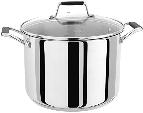 Stellar Flow 24cm Stockpot, 6.5L, Stainless Steel, Silver