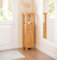 Hallowood Furniture Waverly Oak Open Top Tower Slim Storage Cabinet, Narrow Oak Bathroom Cabinet with 2 Drawers, Cupboard and Shelf, Display Cabinets for Hallway or Small Spaces