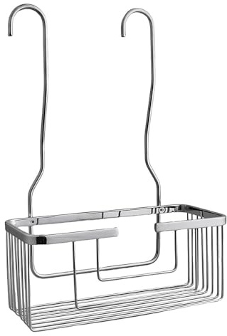 Kibath Duschkorb und Badewanne ohne Bohren SOL, sehr leicht, aus Edelstahl, leicht zu reinigen und sehr robust, mit glänzendem Chrom-Finish
