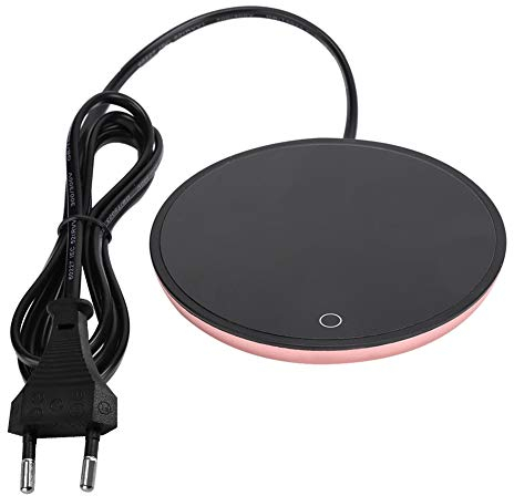 Teewärmer, Heizmatte, Touchscreen, wasserdicht, warm, Pad für Kaffee, Tee, Milchgetränke (EU-Stecker 220 V-Gold)
