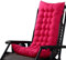 LGYKMU Hochlehner Sitzauflagen Memory Baumwolle Stuhlauflage Auflage Mit Dicker Comfort Polsterung Geeignet Für Klappsessel Liegestuhl Für Gartenmöbel,Rosa