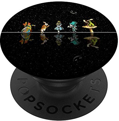 PopSockets Wonderland Starry Night - Alice In Wonderland PopSockets PopGrip: Ausziehbarer Sockel und Griff für Handys/Tablets mit Tauschbarem Top