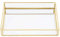 Ladieshow Make-up-Taschen, Vintage Metall Glas Aufbewahrungsbox Gold Tablett Schmuck Kosmetik Vitrinen(Small)