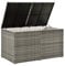 Juskys Polyrattan Auflagenbox Ikaria 950 L inkl. Deckel mit Hubautomatik & Innenplane - Kissenbox 145 x 82 x 79 cm für Garten - Gartenbox grau-meliert