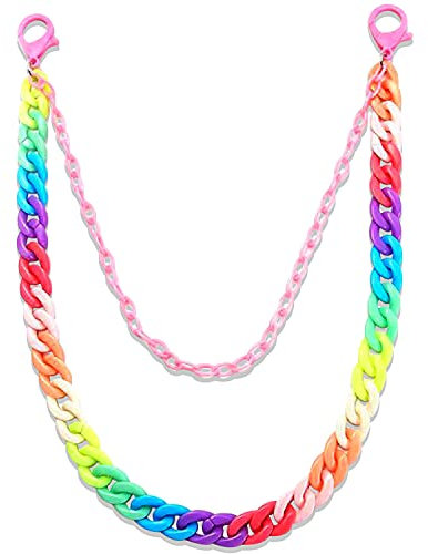 Lainrrew Hosenkette, Geldbörsenkette, Taschenkette, Gürtelkette, Hip Hop, Punk-Jeans, Hosenkette, Schlüsselanhänger, Gothic-Zubehör für Eboy Egirl Damen Herren (Stil 4)