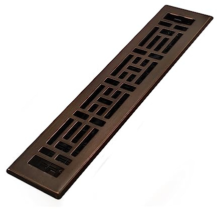 Decor Grates Orientalisches Bodenregister AJH214-RB, 5,1 x 35,6 cm, geriebenes Bronze-Finish