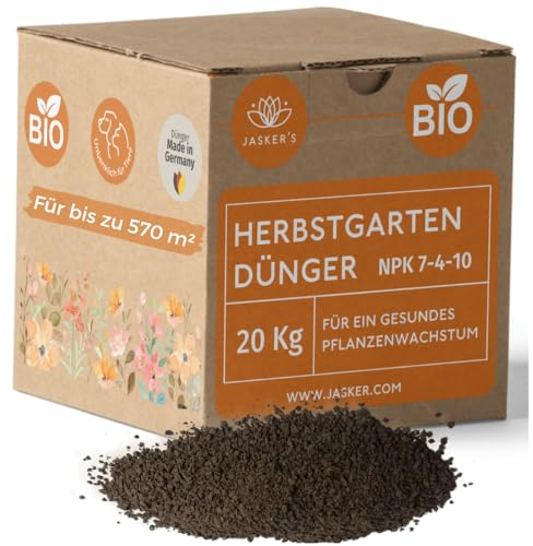 Herbst Pflanzendünger Langzeit-Dünger 20 Kg - 100% Bio Universaldünger & Tierfreundlich - Garten NPK Dünger viel Kalium & Eisen - Blumendünger für Rosen, Hortensien, Rhododendron & Stauden