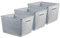 Curver My Style Rattan Effect Set of 3 Kitchen, Living room, Bathroom, Bedroom, Utility Large Rectangular Storage Baskets 18L - Blue