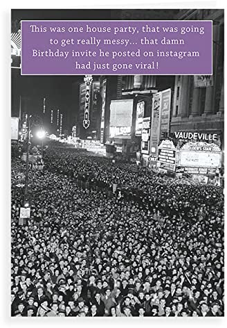 Regal Publishing Humour Funny Tarjeta de Cumpleaños Instagram - 7 x 5