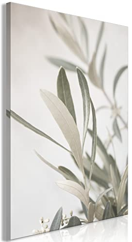 murando - Wandbilder Olivenbaum 60x90 cm Vlies Leinwandbild 1 tlg Kunstdruck modern Wandbilder XXL Wanddekoration Design Wandbild Zweige Blätter Natur Botanik Pflanze b-B-10107-b-a