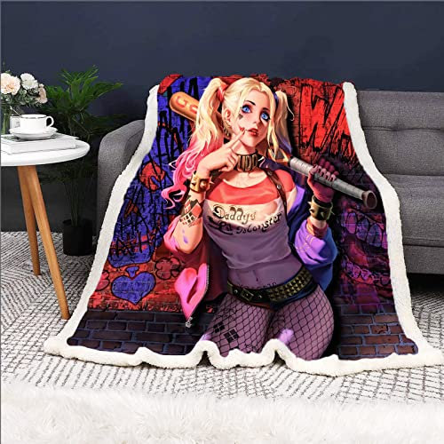 Doiicoon Clown Girl Decke Kuscheldecke Flanelldecke Sofadecken tagesdecke Blanket 150 x 200 cm (15, 130 x150 cm)