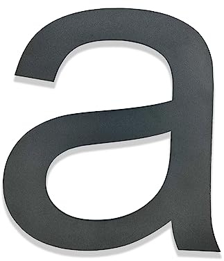 Hopelit Hausnummer, Hausnummer Anthrazit RAL 7016 Anthrazitgrau Feinstruktur Pulverbeschichtet, Hausnummer Edelstahl, Hausnummern Höhe 15cm - Schrift Arial - Alphabet a